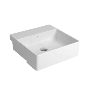Cuba Deca De Semiencaixe Quadrada Com Mesa L.830.17 Branco